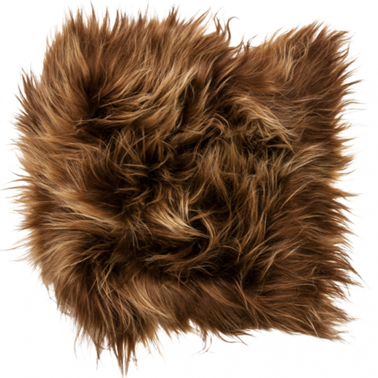 MAISON THURET Galette de chaise en Peau de Mouton islandais Naturelle Marron