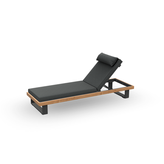 JATI-KEBON TRURO Bain de soleil col.ALU CHARCOAL MAT &amp; TECK NATUREL