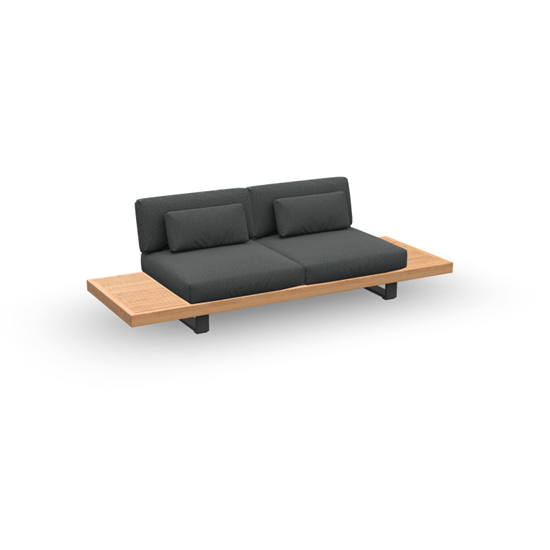 JATI-KEBON TRURO Base lounge 2 places avec 2 dossiers et 2 tablettes/tables d&#39;appoint